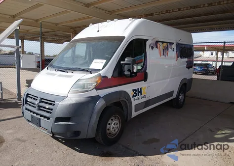 2014 Ram Promaster 2500 High Roof z USA, uszkodzony, nr VIN 3C6TRVCG9EE107689